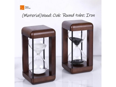Customized Premium Oak Wood Glass Brass 5/10/15/20/30/60 Minutes Sand Hourglass Time Management Tool Classroom Home Office Desk