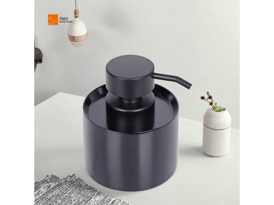 BSCI High Quality Dispenser Pump Bottle Black Resin Durable Refillable Containers Bathroom Set Body Wash Liquid Soap Home Cheap
