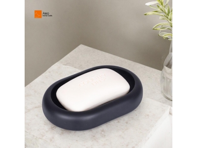 Luxury Hotel Amenities Durable Resin Bar Black Soap Holder Easy Cleaning Resin Soap Cases for Kitchen & Bathroom Hot Sale Travel