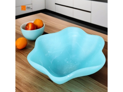 Handmade High Quality Swirl Resin Serving Bowls Food Safe Kitchen Storage Fruit Container Sustainable Salad Bowl Polyresin