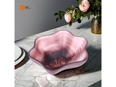 Factory Wholesale Stylish Practical Polyresin Salad Bowl OEM Customized Capacity Swirl Matt Shinny Safe Serving Kitchen Party