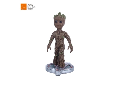 Custom Made Famous Marvel Movie Statue Groot Action Handcarved Figure Model Resin Baby Groot Statue