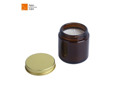 Amazon Birthday Gifts 100% Pure Natural Wax Coconut Wax Aromatherapy Scented Candles With Luxury Amber Glass Vessel Holders