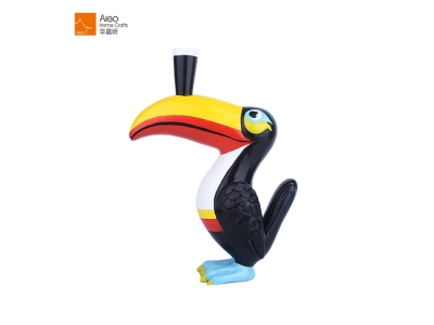 Animal Shaped Canada Toucan Bird Figure Resin Statue Crafts Home Decoration For Wholesale