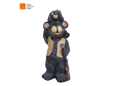Resin Material Bear Father and Son Vivid Crafts/Sheep Figurines Resin Animal Decor