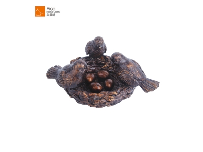 Aleo Wholesale Garden Ornaments Decoration Polyresin Bird Garden Decor For Outdoor Accessories