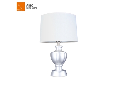 E26 Socket Hotel Popular Silver LED Bedroom Bedside Table Lamp Lighting Cfl