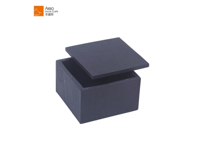 Luxury Elegant Wooden Like Surface Resin Hotel Decorative Cotton/Jewelry Box