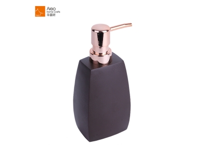 Hotel Resin 2 Piece Bathroom Accessory Set Empty Bottle Shampoo And Tray