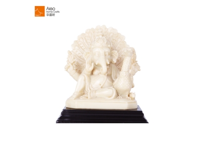 Ganesha Lucky Figurines Ivory Statue Wholesale Resin Hindu Religious Modern Art Gifts